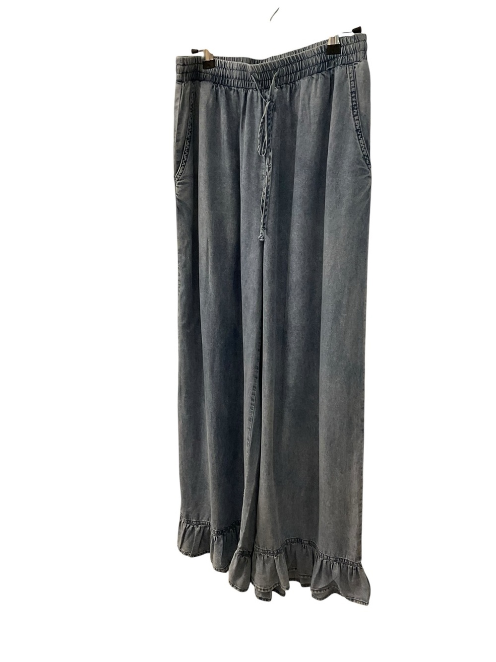 Denim  Ruffle Hem Lounge Pants